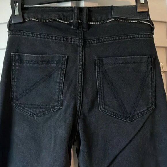 Zadig and Voltaire cropped elios spikes button fly black jeans (sz FR 25) - Picture 9 of 12